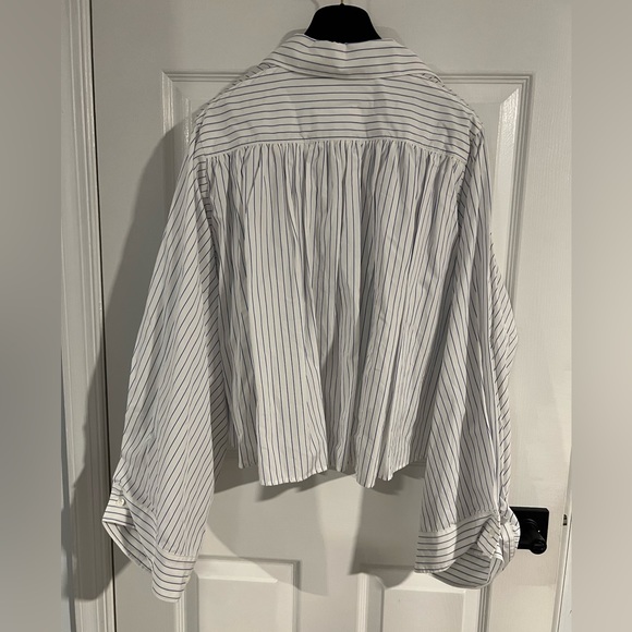BNWT MM6 Maison Margiela CROPPED PINSTRIPE poplin SHIRT size 36 Net-a-porter - Picture 5 of 11